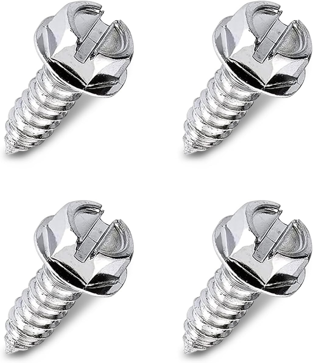 4 tornillos para matrícula de automóvil, tornillos de acero inoxidable, pernos de matrícula de vehículos, kit de cierre de tornillo automotriz,