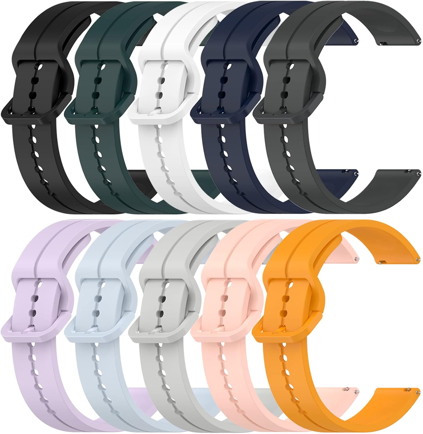 Bandas multicolor para Nerunsa P66DDdidbi P66DDotn P66DAptkdoe P66DPopglory P66NiUFFiT P66Narcid P66 Correa de reloj deportiva de silicona para