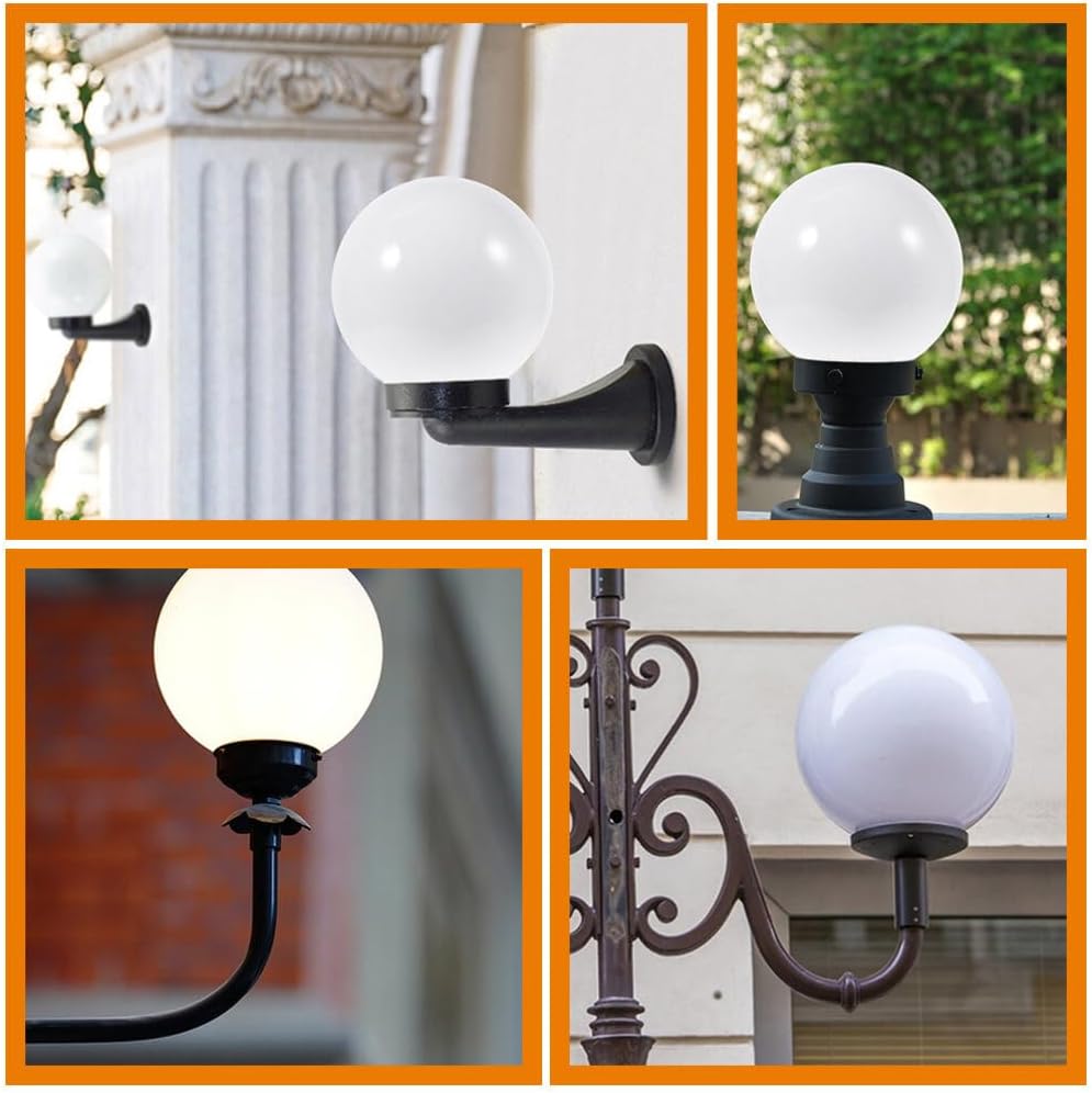 COHEALI 2 piezas de pantalla de bola para candelabros, pantallas de lámpara colgantes, pantalla de globo para lámpara de araña, cubierta de pantalla