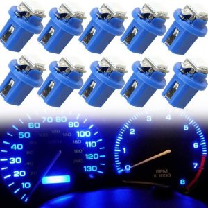 NSLUMO Bombillas para velocímetro, 10 unidades, color azul, T5, B8.5D, 5050, 1SMD, 1SMD, panel de instrumentos, 12 V NSLUMO Bombillas para velocímetro, 10 unidades, color azul, T5, B8.5D, 5050, 1SMD, 1SMD, panel de instrumentos, 12 V