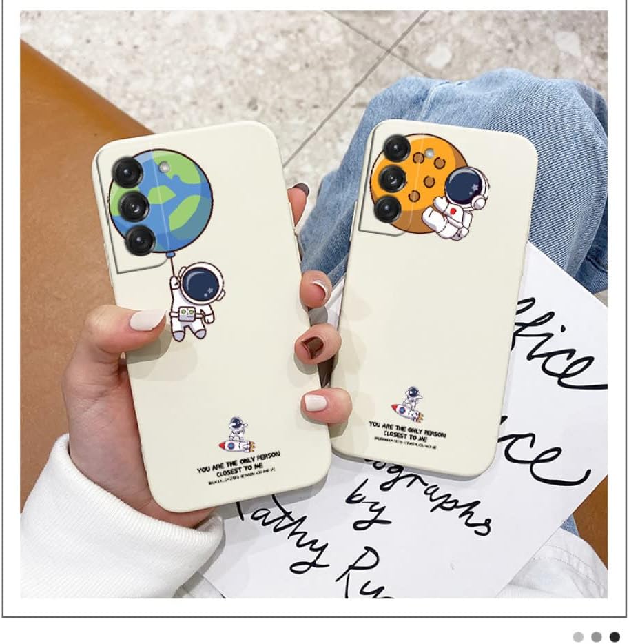 Funda de astronauta linda para Xiaomi para Redmi Note 10 9 8 11 Pro Plus 10S 9S 9T 8T 9C Mi 11T Poco X3 NFC M4 M3 F3 Cubierta de silicona líquida,
