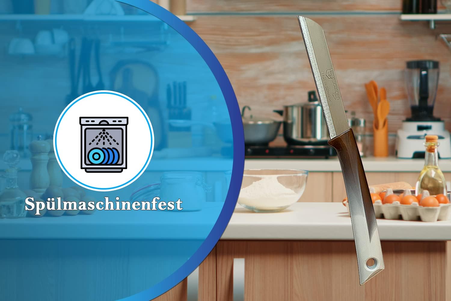 SMI – Juego de 6 cuchillos de pelar con borde dentado, cuchillo para verduras, cuchillo de frutas, cuchillo de cocina fabricado en Solingen Alemania