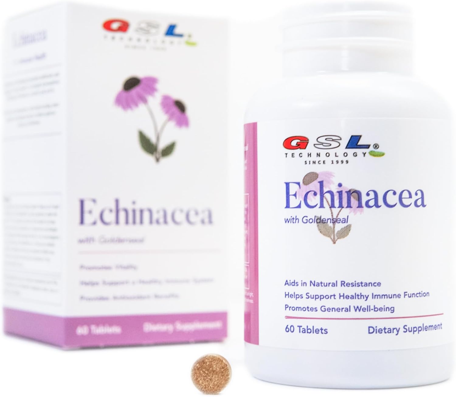 Equinácea con sello de oro  200 mg de extracto de equinácea estandarizado al 4% de equinacósidos  Apoya un sistema inmunológico saludable  Fabricado
