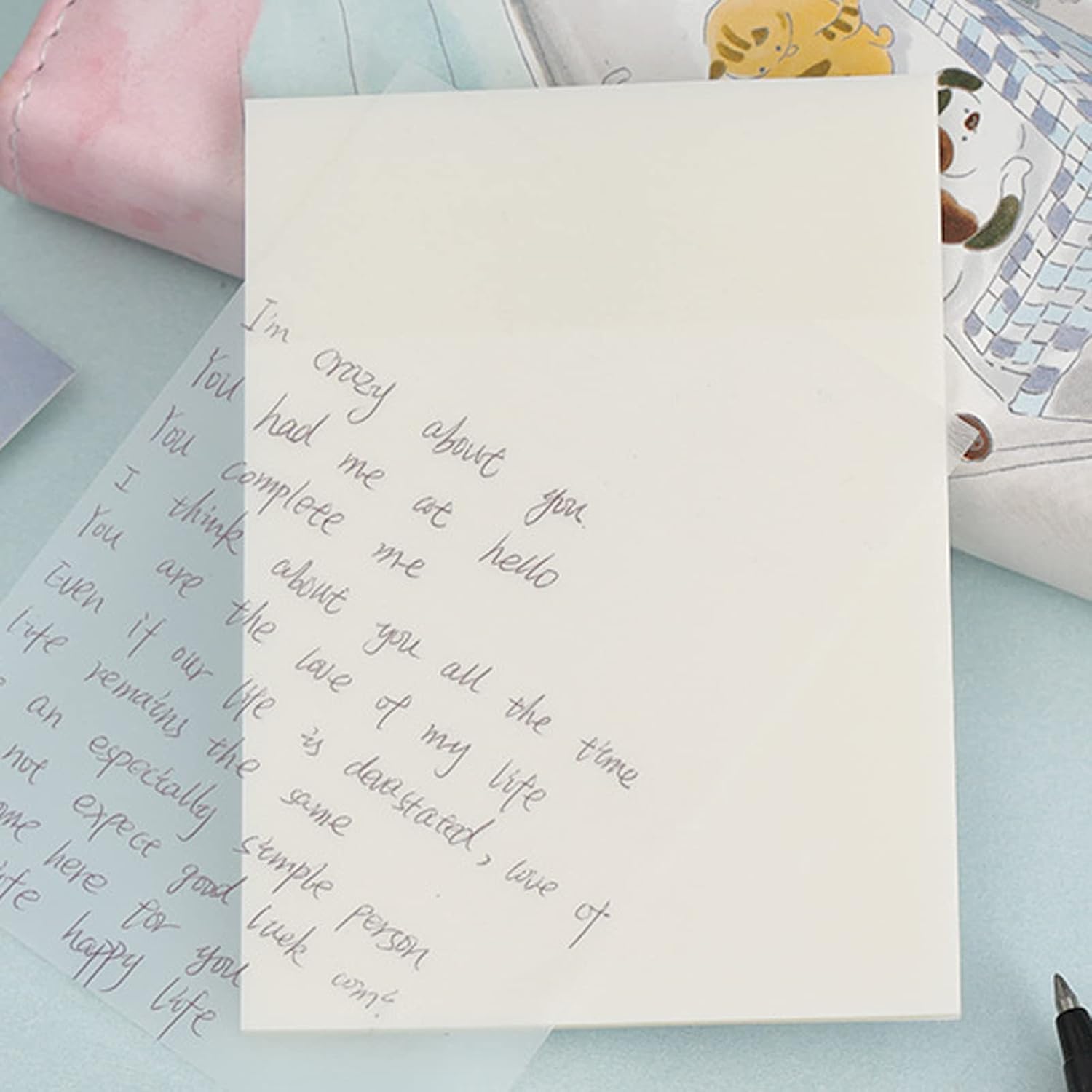 VANRA – Notas adhesivas transparentes de 3 x 3 pulgadas, protectores autoadhesivos impermeables para notas, protectores para escribir, paquete de