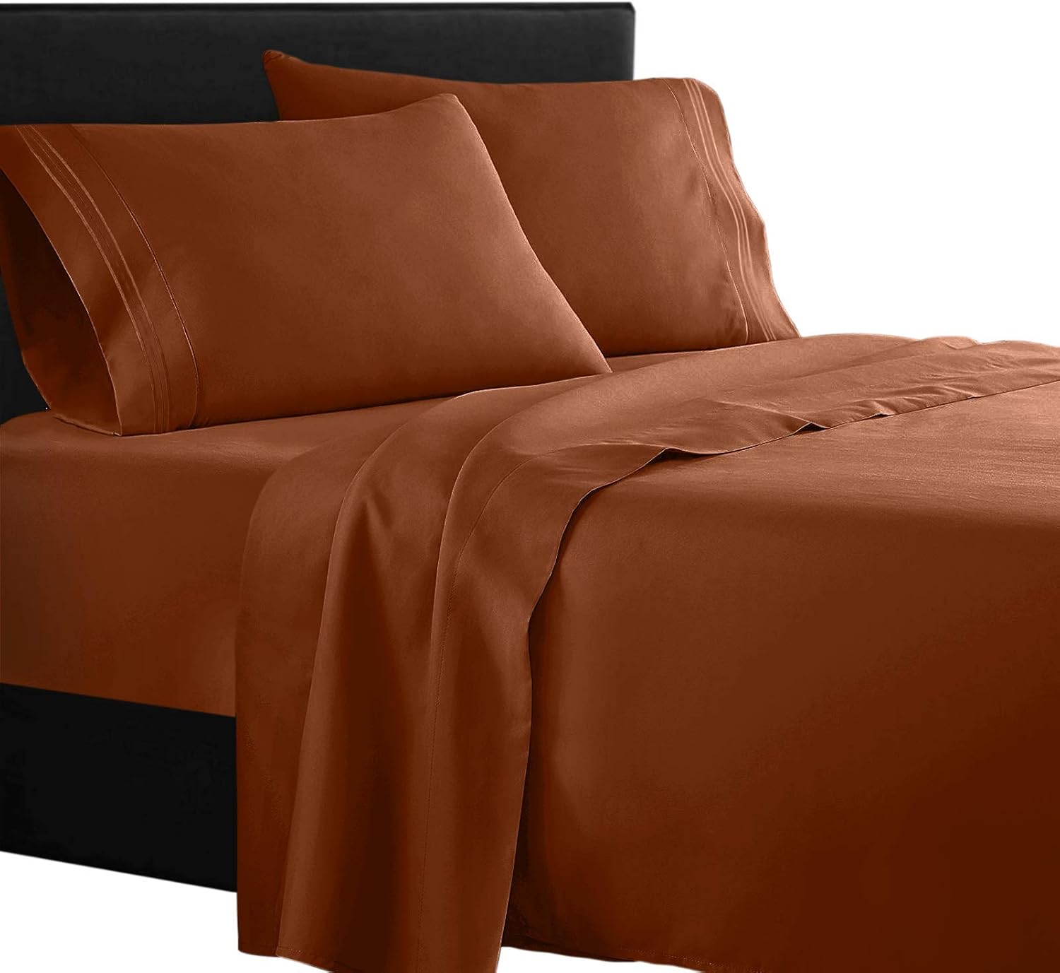 Juego de sábanas para dormitorio de 4 piezas, colección 1500 Clara Clark.