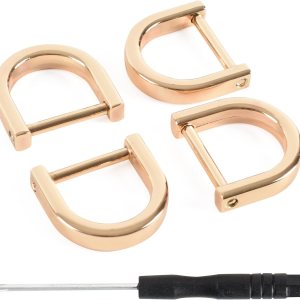 Hebilla de anillos en D de tornillo, Oro Hebilla de anillos en D de tornillo, Oro