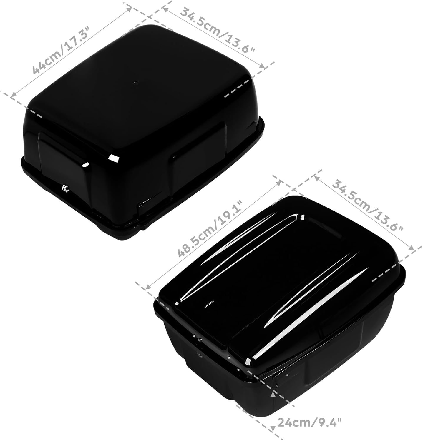TCMT Police Tour Pack Maletero Alforja Para Harley Davidson FLHP FLHTP Modelos