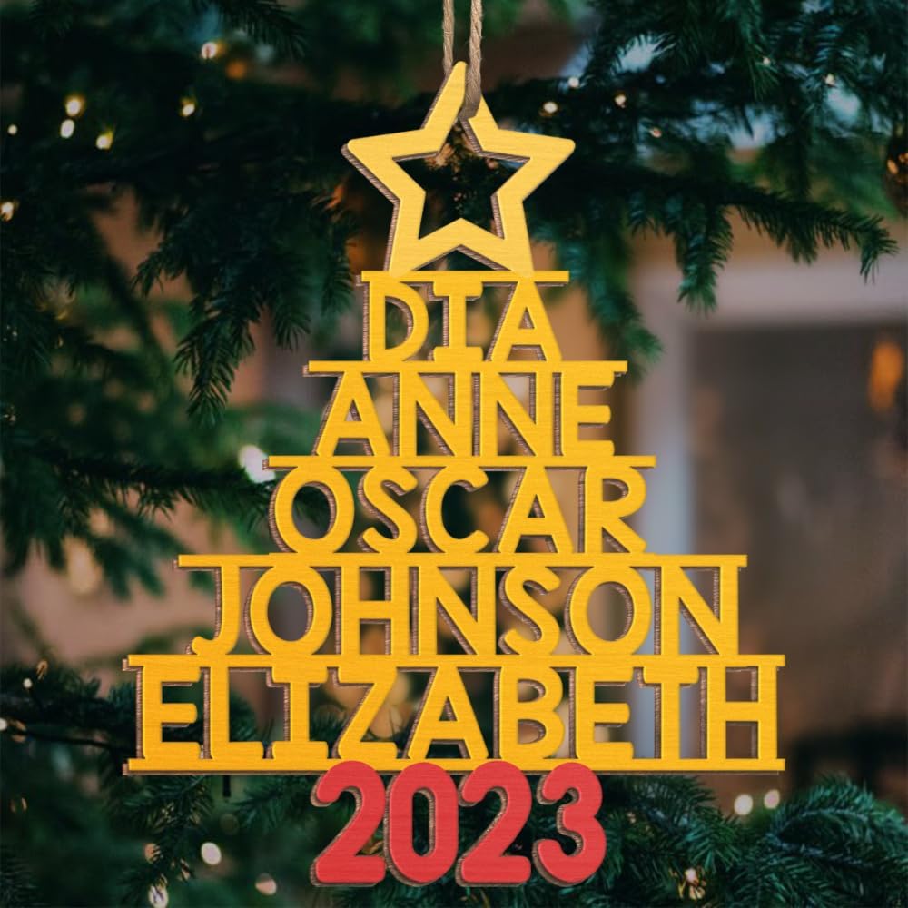 Pawfect House Adornos de Navidad familiares personalizados 2023, decoraciones de Navidad, adornos de madera, Navidad, regalos de Acción de Gracias