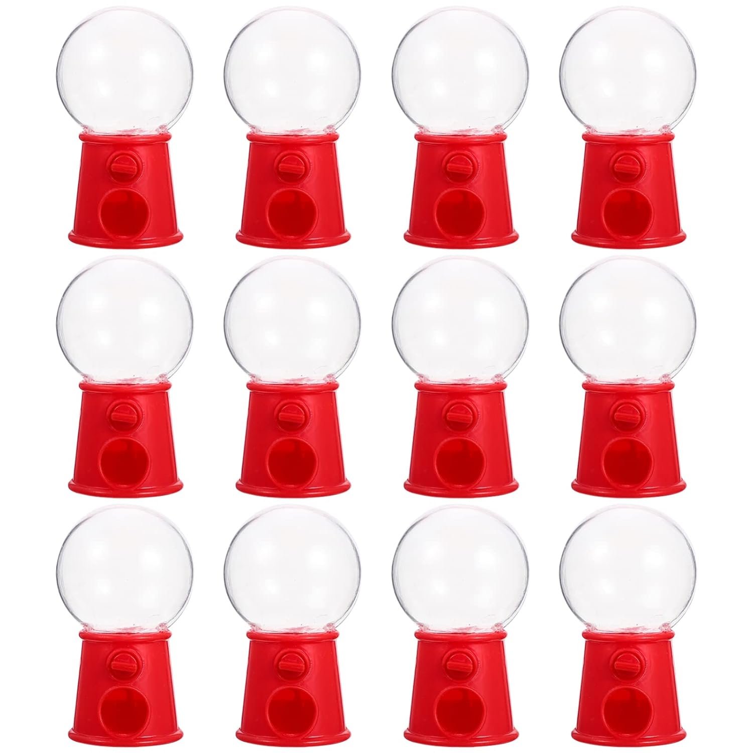 Toddmomy 12 unidades de plástico mini dispensador de caramelos de plástico máquinas de chicles pequeña máquina de chicles Adornment Party Candy