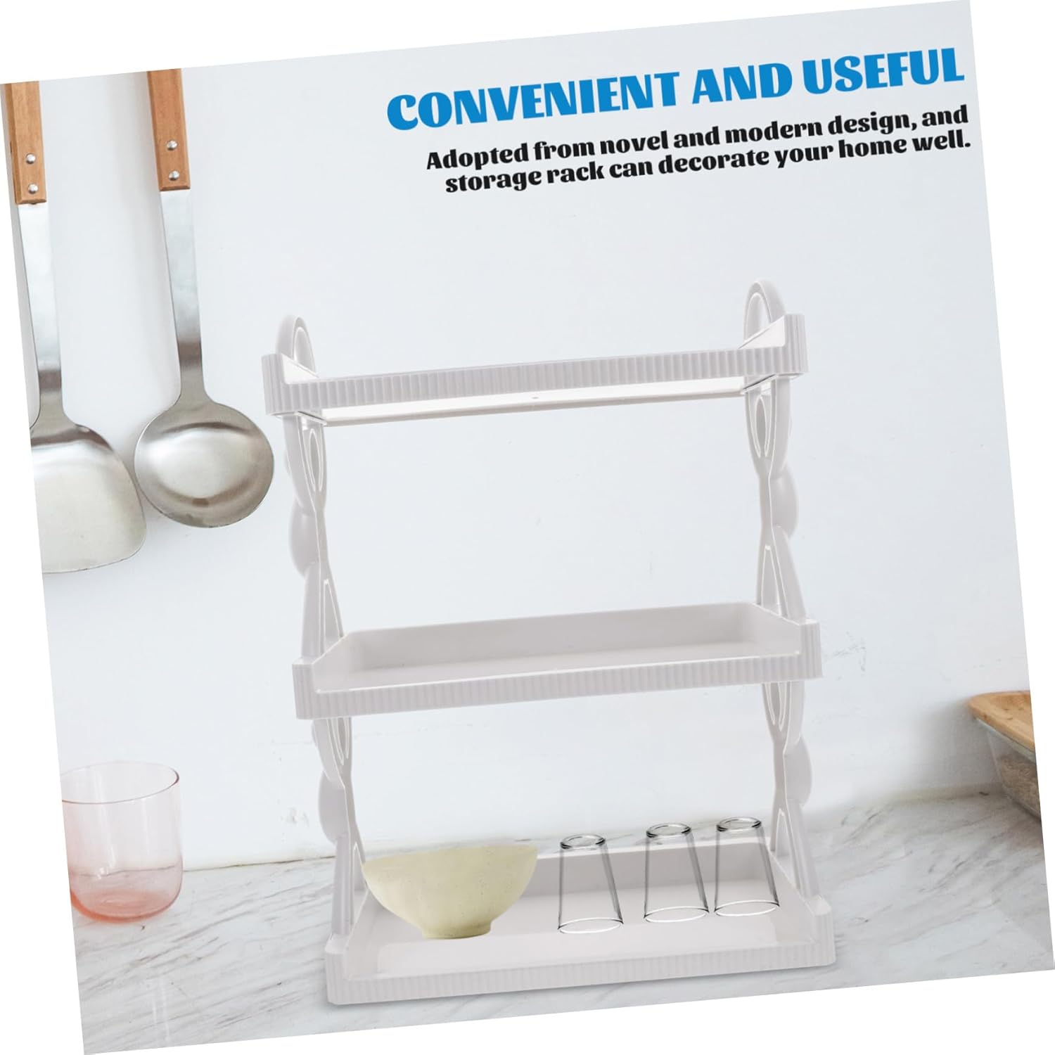 Estante de almacenamiento multiusos contenedores cosméticos estante de mesa de montaje en pared gabinete de baño pp organizador de maquillaje blanco