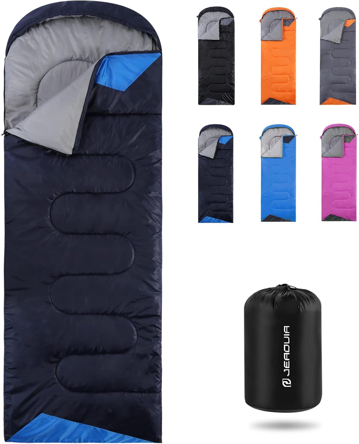 Saco de dormir, para mochila, ligero, impermeable, para clima frío, campamento, senderismo, viajar, cacería, con bolsa de compresión, para adulto y