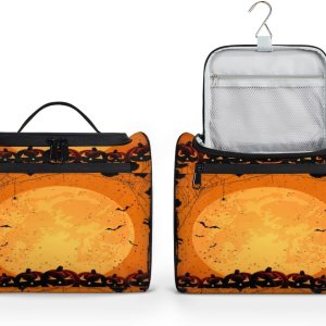 The Halloween Design Toiletry Bag for Women Travel Makeup Organizer with Hanging Hook Traveling Cosmetic Bags for Toiletries Accessories The Halloween Design Toiletry Bag for Women Travel Makeup Organizer with Hanging Hook Traveling Cosmetic Bags for Toiletries Accessories