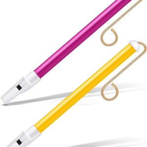 Boao 2 piezas de silbato deslizante, instrumento musical, silbato deslizante para juegos de padres e hijos, recuerdos de fiesta, amarillo y rojo Boao 2 piezas de silbato deslizante, instrumento musical, silbato deslizante para juegos de padres e hijos, recuerdos de fiesta, amarillo y rojo