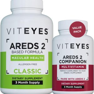 Viteyes AREDS 2 Cápsulas y Viteyes Multivitamínico AREDS 2 Companion, dosis diaria única de vitaminas oculares, suministro para 3 meses Viteyes AREDS 2 Cápsulas y Viteyes Multivitamínico AREDS 2 Companion, dosis diaria única de vitaminas oculares, suministro para 3 meses