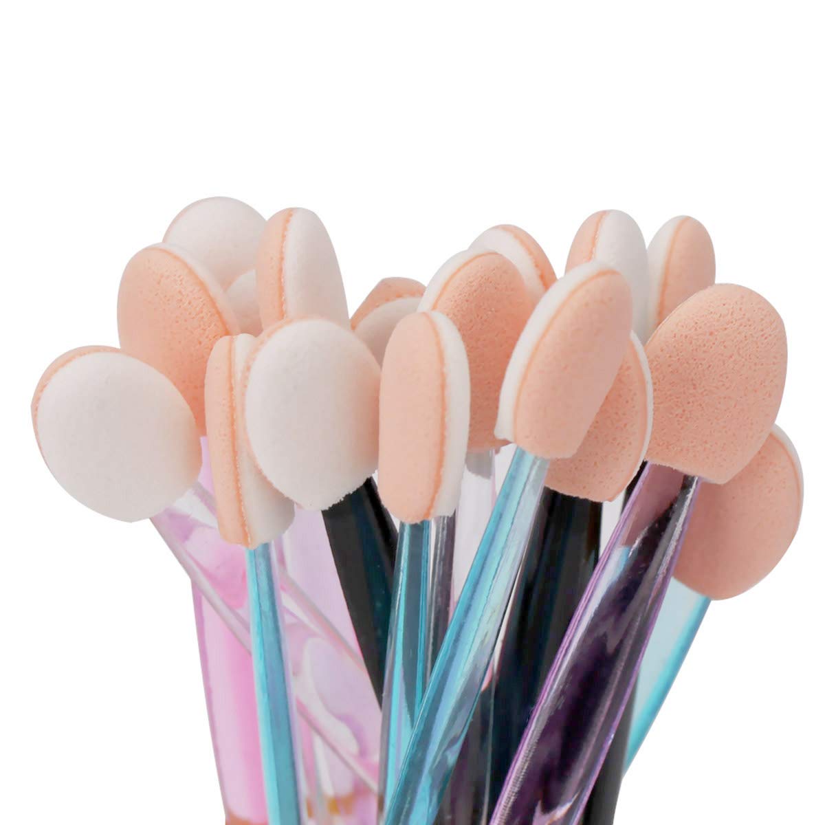 Akstore 30 brochas desechables de doble cara para sombra de ojos, aplicador de sombra de ojos, brochas de maquillaje (30 unidades mezcladas)