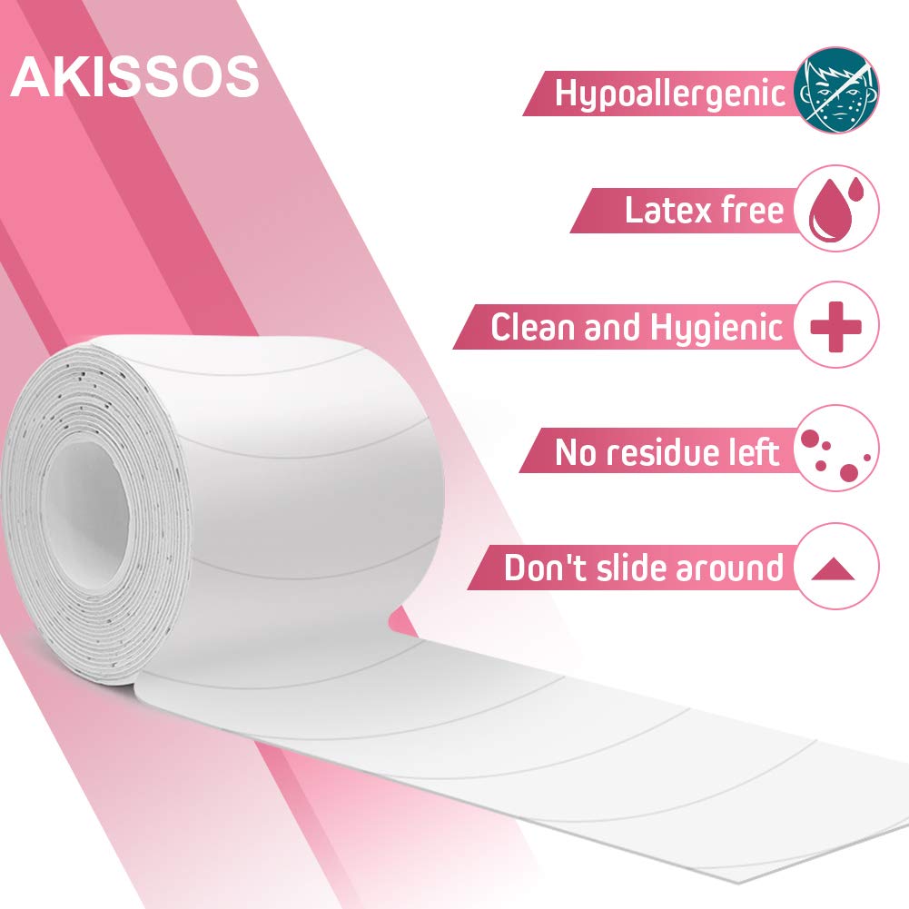 Akissos – Extensiones de pestañas de espuma para los ojos, 110 unidades, cinta de espuma médica precortada, suministros de extensión de pestañas,