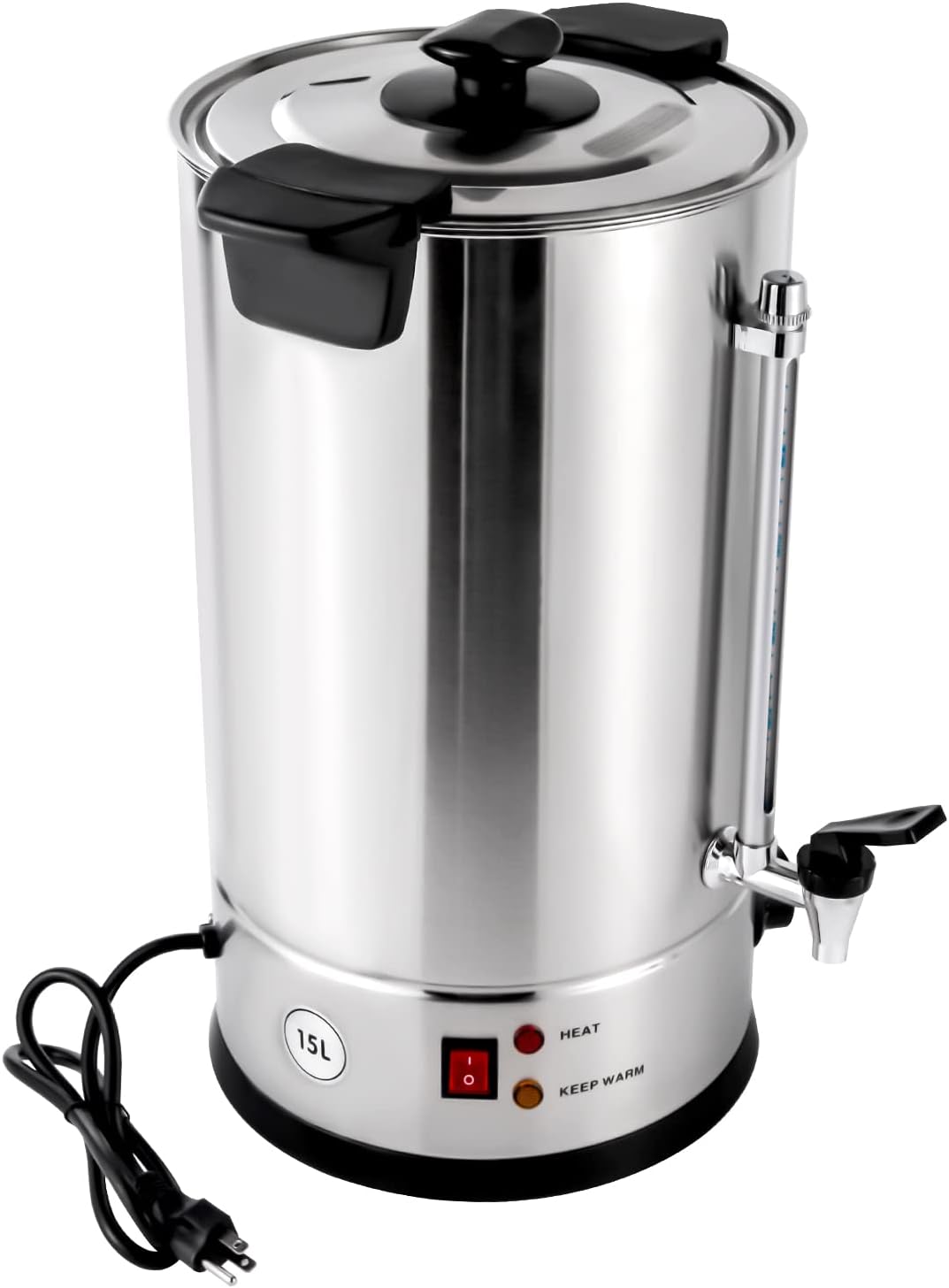 Urna de café comercial de acero inoxidable, dispensador de café de preparación rápida, dispensador de bebidas calientes, urna de agua caliente para
