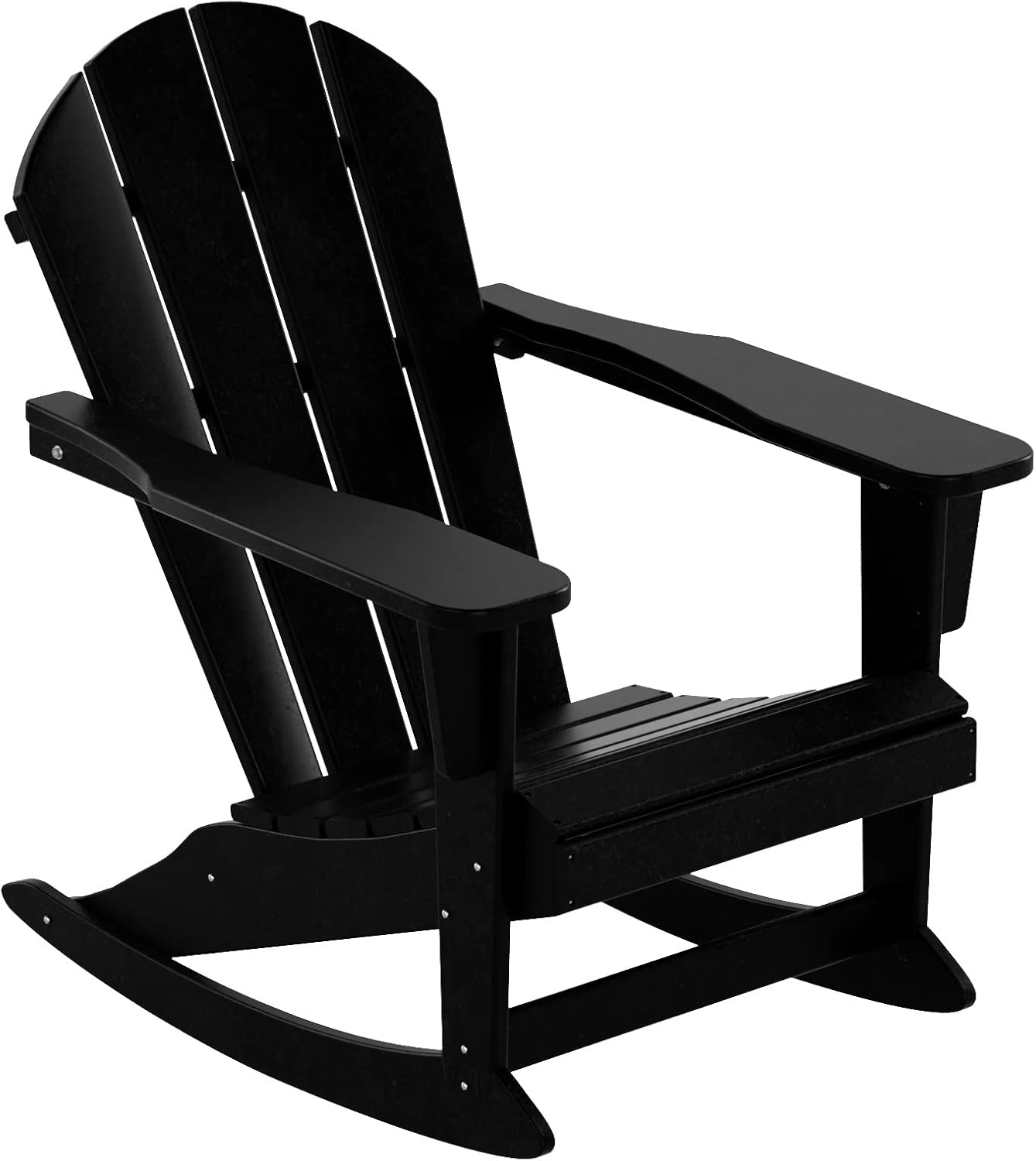 WO Home Furniture – Mecedora clásica para exteriores, HDPE, resistente a los rayos UV, color negro
