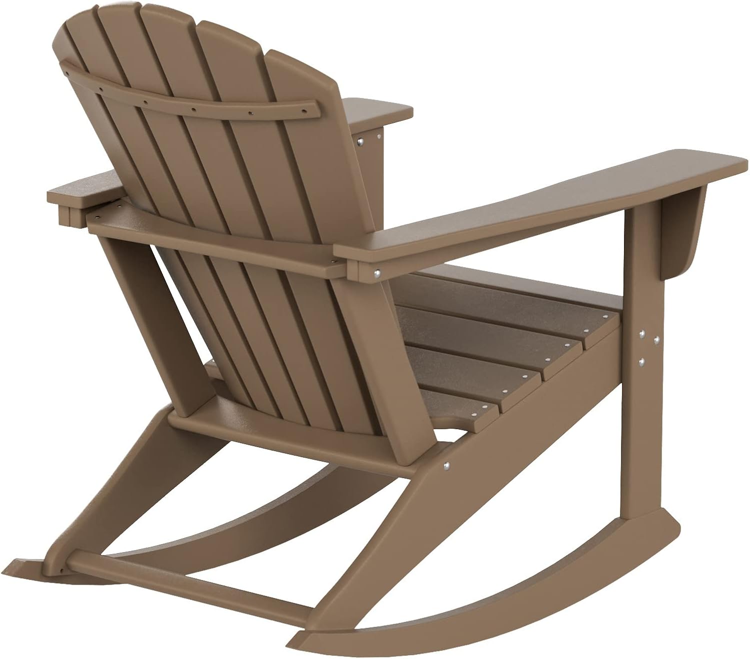 WestinTrends Dylan – Silla mecedora para exteriores, para todo tipo de clima, de madera de polietileno y concha, silla mecedora Adirondack de 350