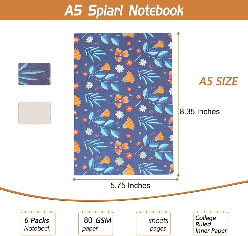 Paquete de diarios para escribir cuadernos A5 a granel, libro de bocetos, paquete de 12 con 60 páginas en blanco, 30 hojas y cubierta en relieve en