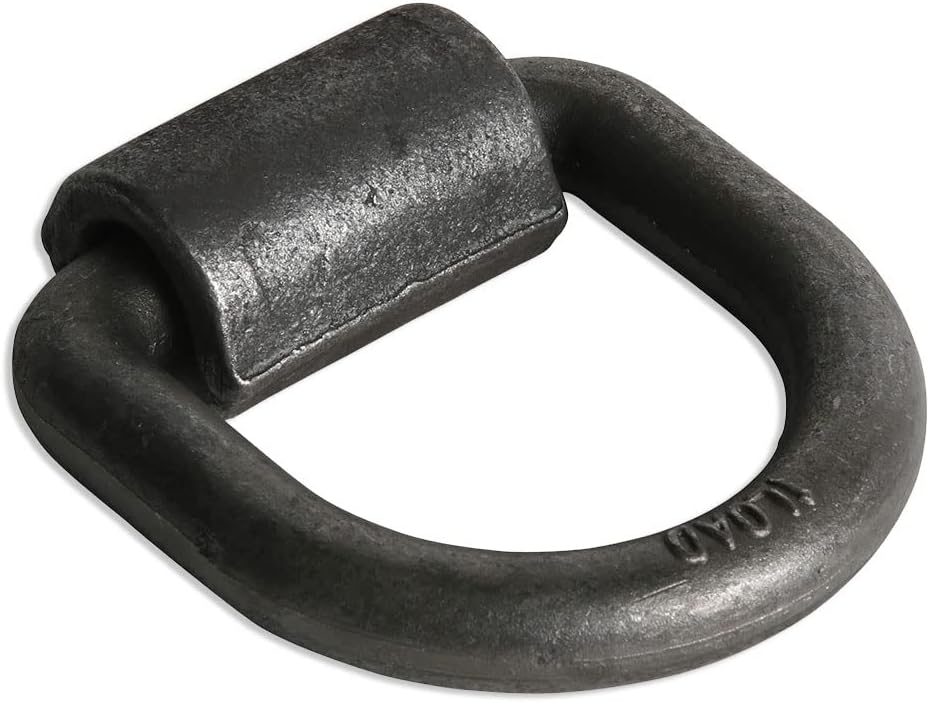 DC Cargo – Anclajes de amarre con anillo en D soldado  34 pulgadas (paquete de 4) acero forjado resistente con ABS de 27,000 libras  Anillos en D
