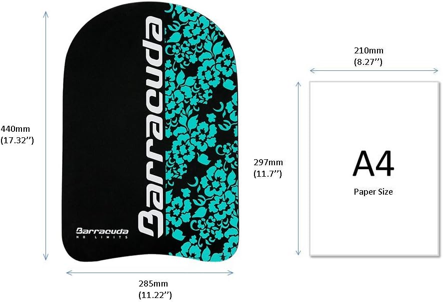 Barracuda Tabla de natación con diseño floral clásico para adultos