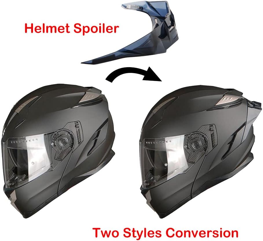 Casco de rostro completo 1Storm, con módulos de motocicleta y bicicletas de la calle, con armadura de visera parasol, dual y movimiento de volteado
