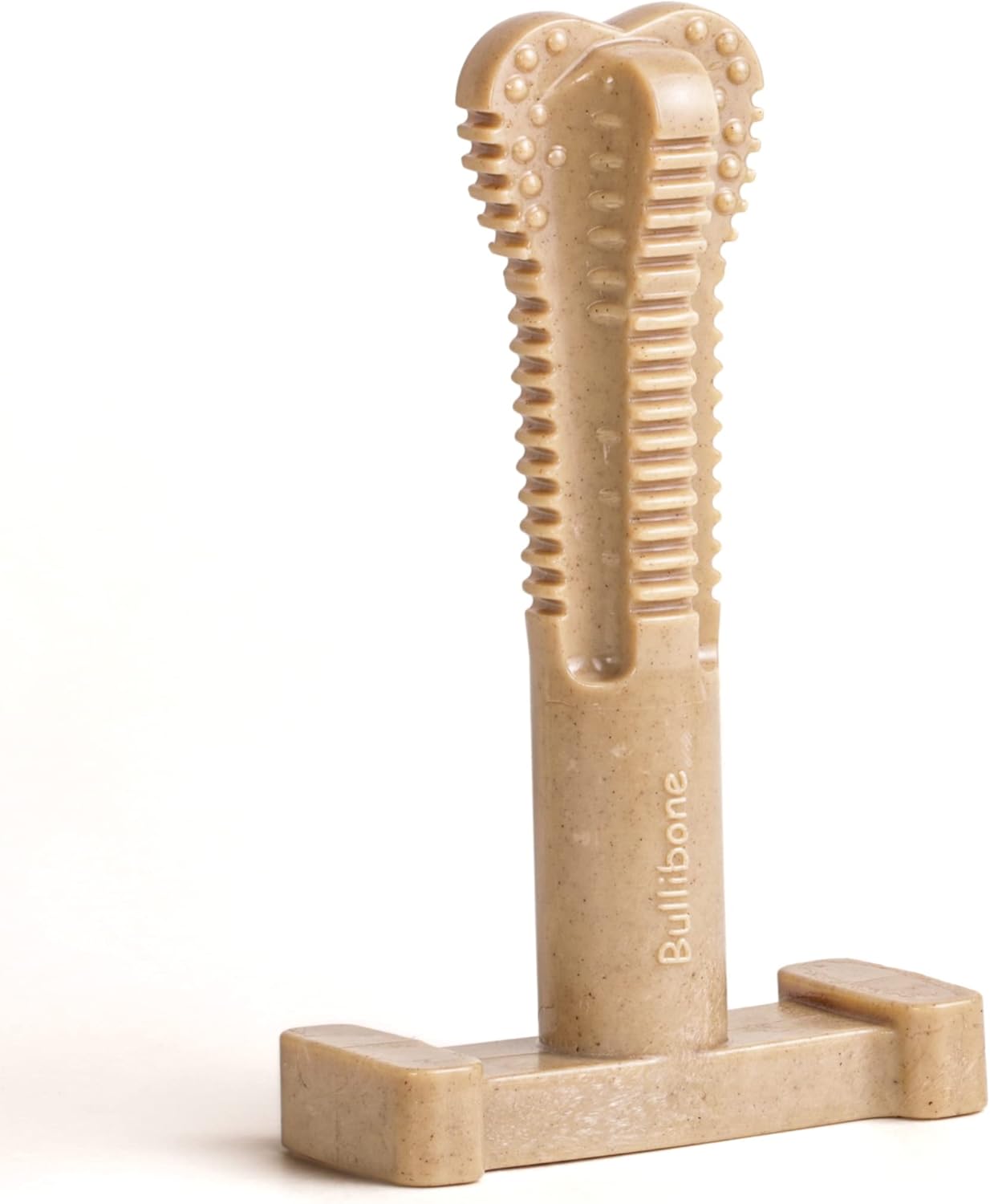 Bullibone SuperBrush cepillo de dientes para limpieza de dientes de perro, juguete masticable de nailon de larga duración para cuidado bucal y salud