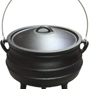 Cuisiland Olla Potjie de hierro fundido, olla de camping, olla de Sudáfracan para jardín al aire libre (10QT) Cuisiland Olla Potjie de hierro fundido, olla de camping, olla de Sudáfracan para jardín al aire libre (10QT)