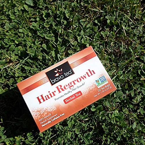 Bravo Tea Té de hierbas para el crecimiento del cabello, sin cafeína, 20 bolsas de té