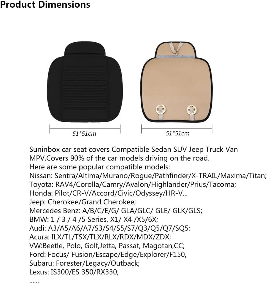 Fundas de asiento de automóvil, casco de trigo sarraceno, fundas de cojín para asiento de automóvil, ventilado, transpirable, cómodo, protector