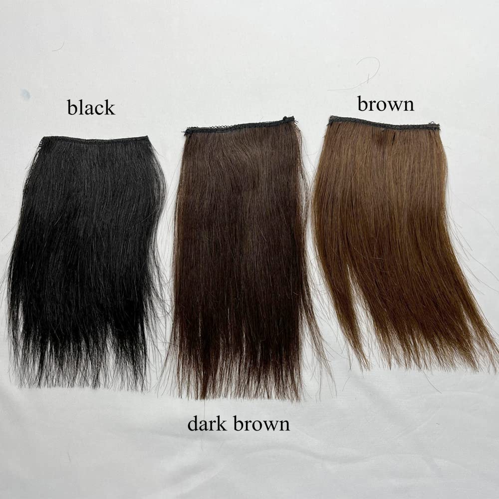 2 extensiones de cabello humano 100 % de 6 pulgadas, extensiones de cabello virgen brasileño con clip de volumen, extensiones de cabello virgen