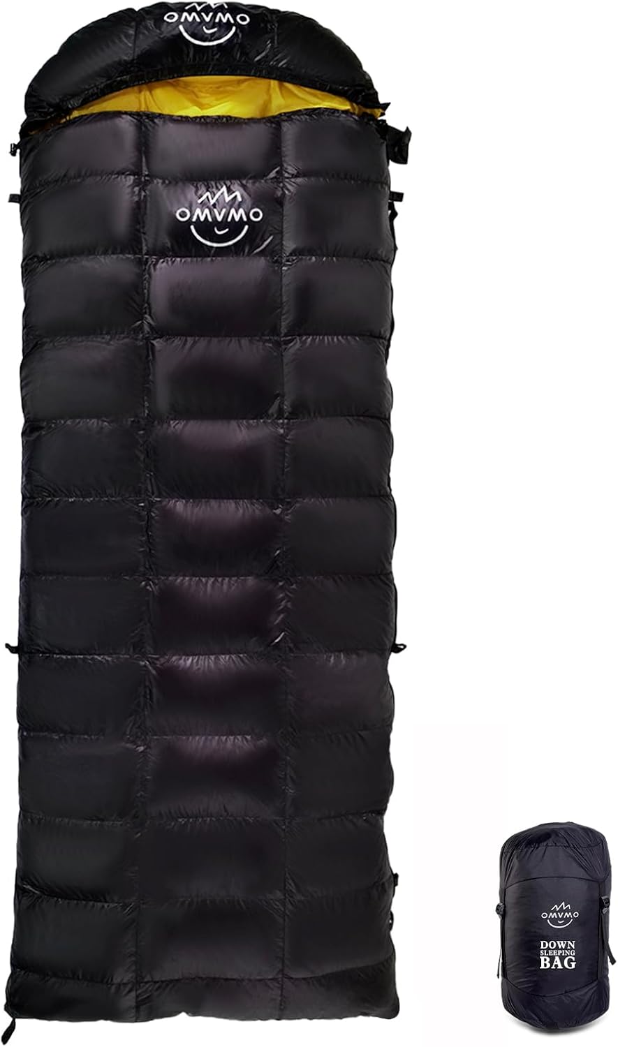 Saco de dormir de 0 a 20 grados F para adultos, saco de dormir de fibra de plumón de 4 estaciones para mochileros, campamento, relleno de fibra de
