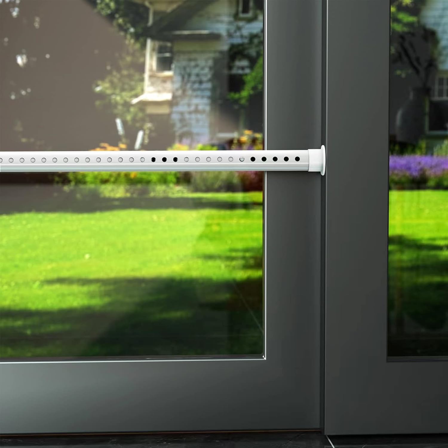 Barra de seguridad para puerta corredera, barra de seguridad ajustable para puerta de cristal, barra de seguridad de ventana de 1.260 in de ancho,