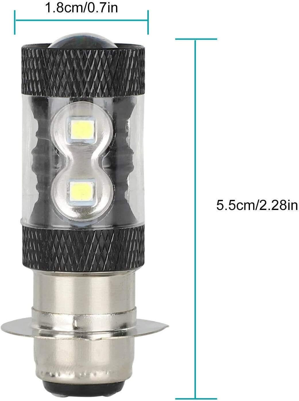 Motocicleta 2 x 80 W H6 Super blanco brillante LED faros bombillas actualización para ATV YFM YFS YFZ Bruin YFM350 200 350 400 450 660 700 Raptor