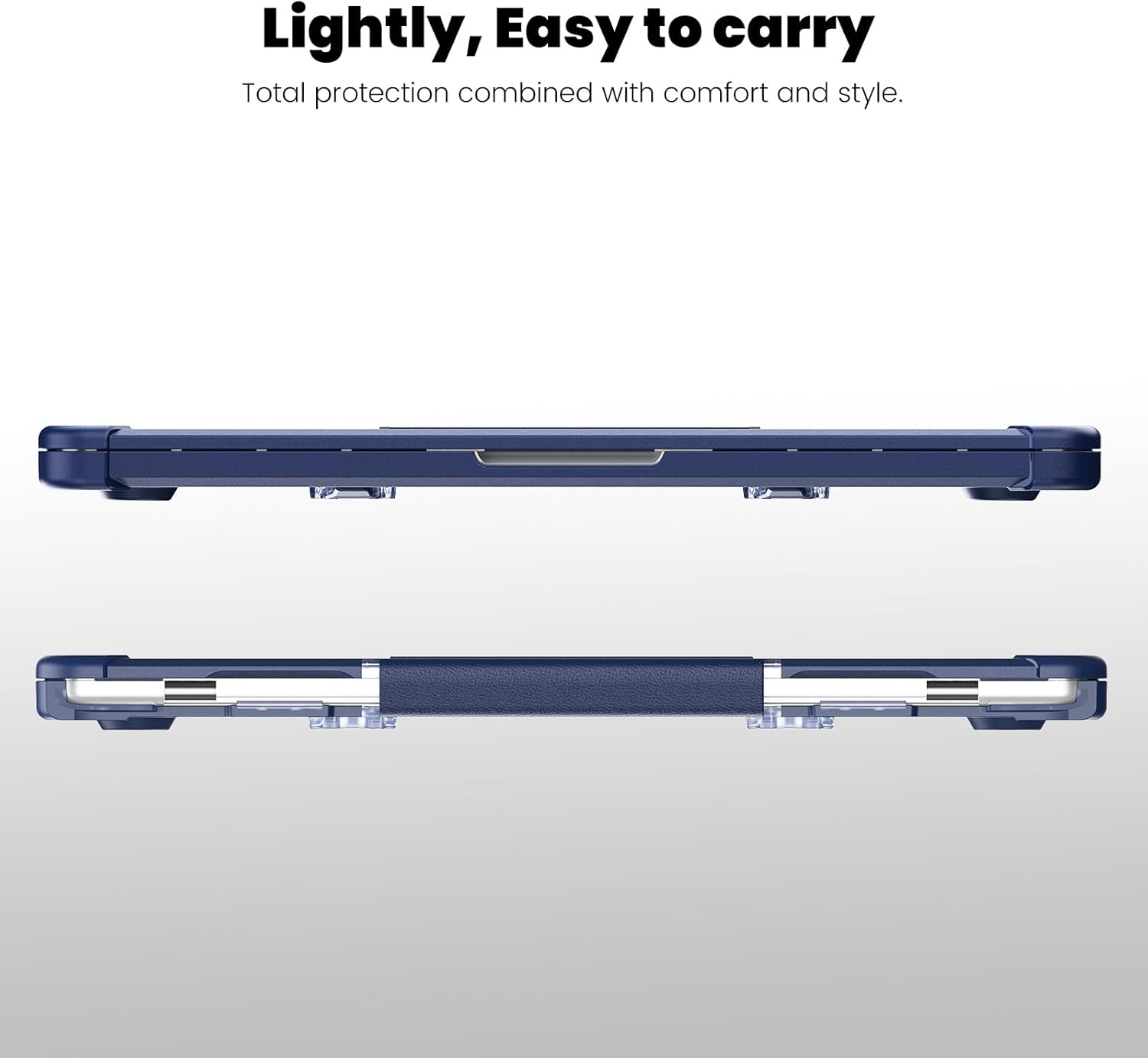 DTangLsm Funda compatible con M3 M2 MacBook Air de 15 pulgadas modelo A3114 A2941 2024 2023 con Touch ID, carcasa rígida resistente con parachoques