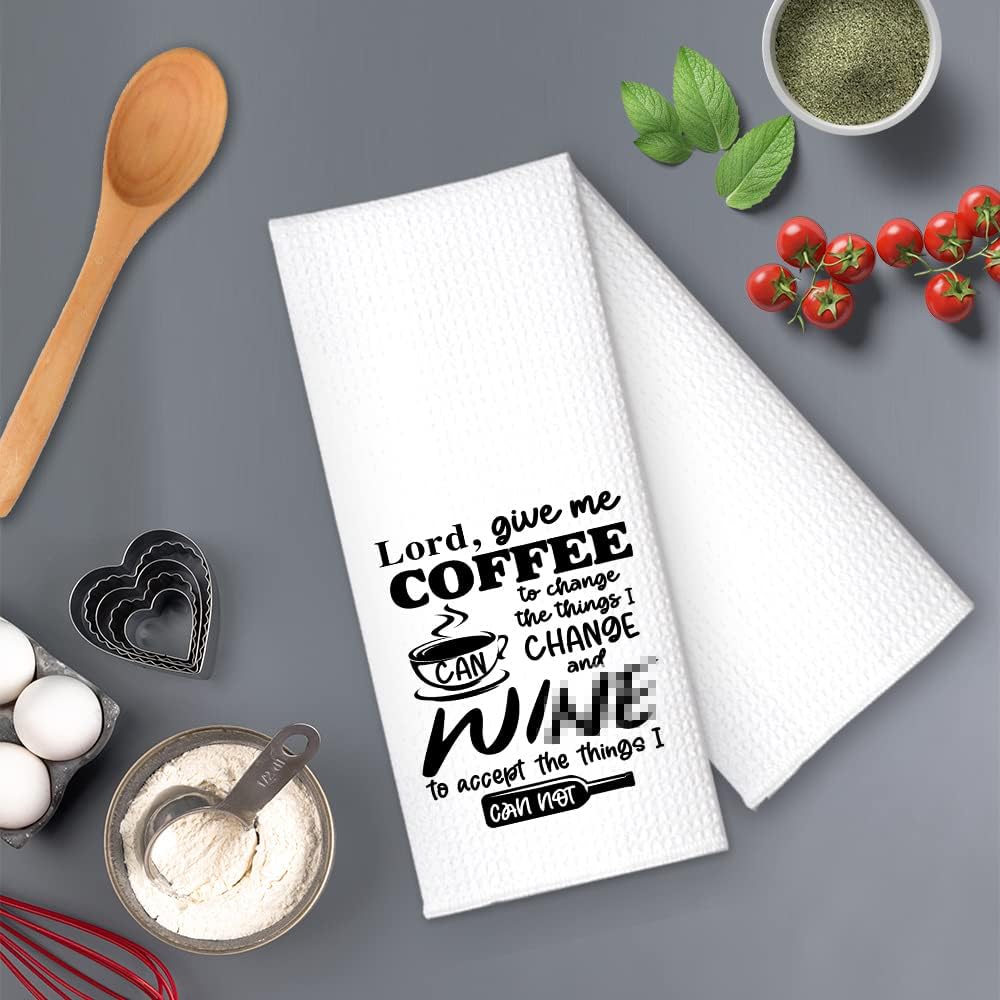 RZHV Lord, Give Me Coffee to Change I Can Change, toalla de cocina divertida para platos de café, regalo para mujeres, hermanas, amigas, mamá, tía,