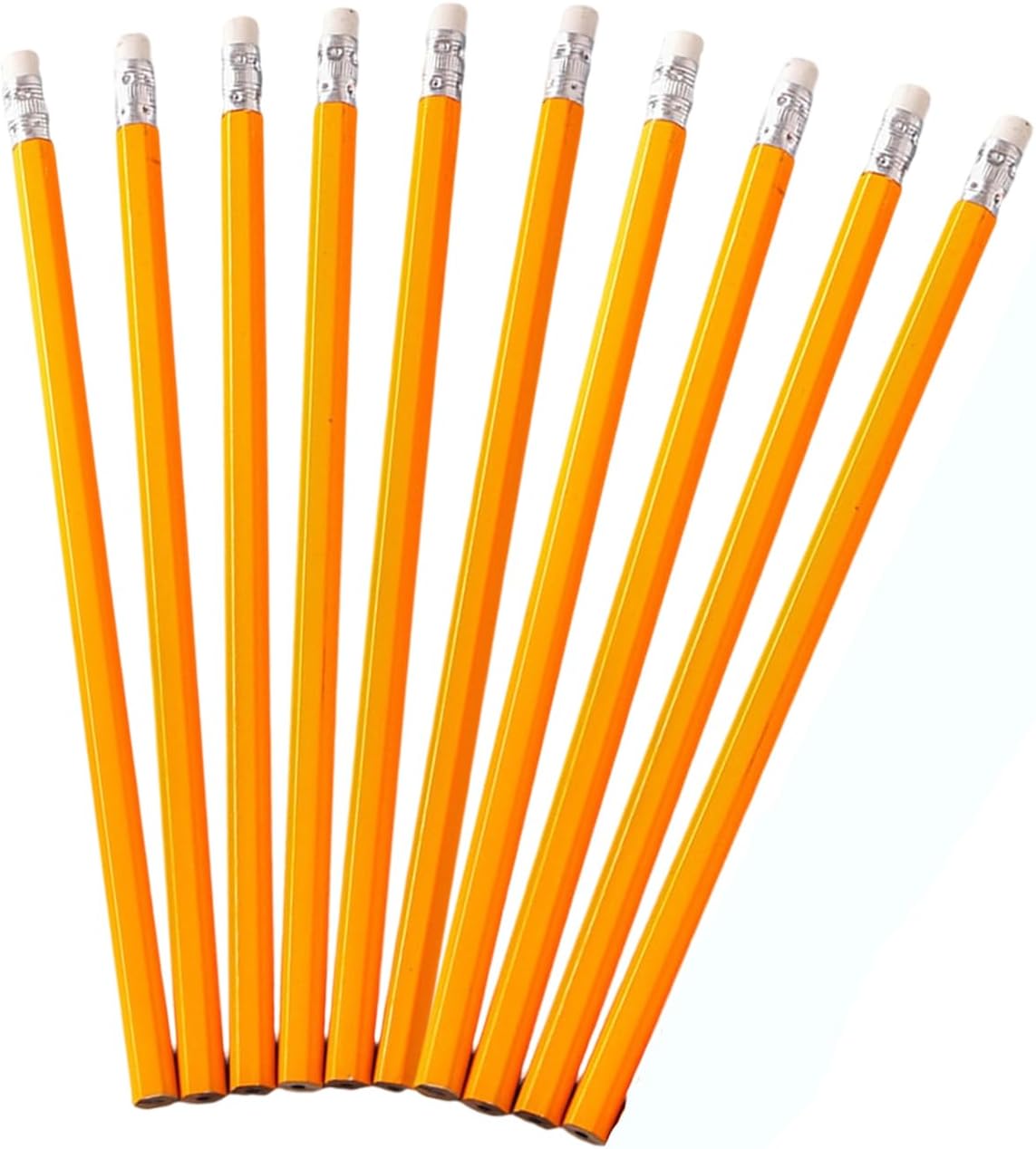 HB Pencils – Juego de 10 lápices de madera sin afilar #2 para niños, profesores, suministros escolares y de oficina