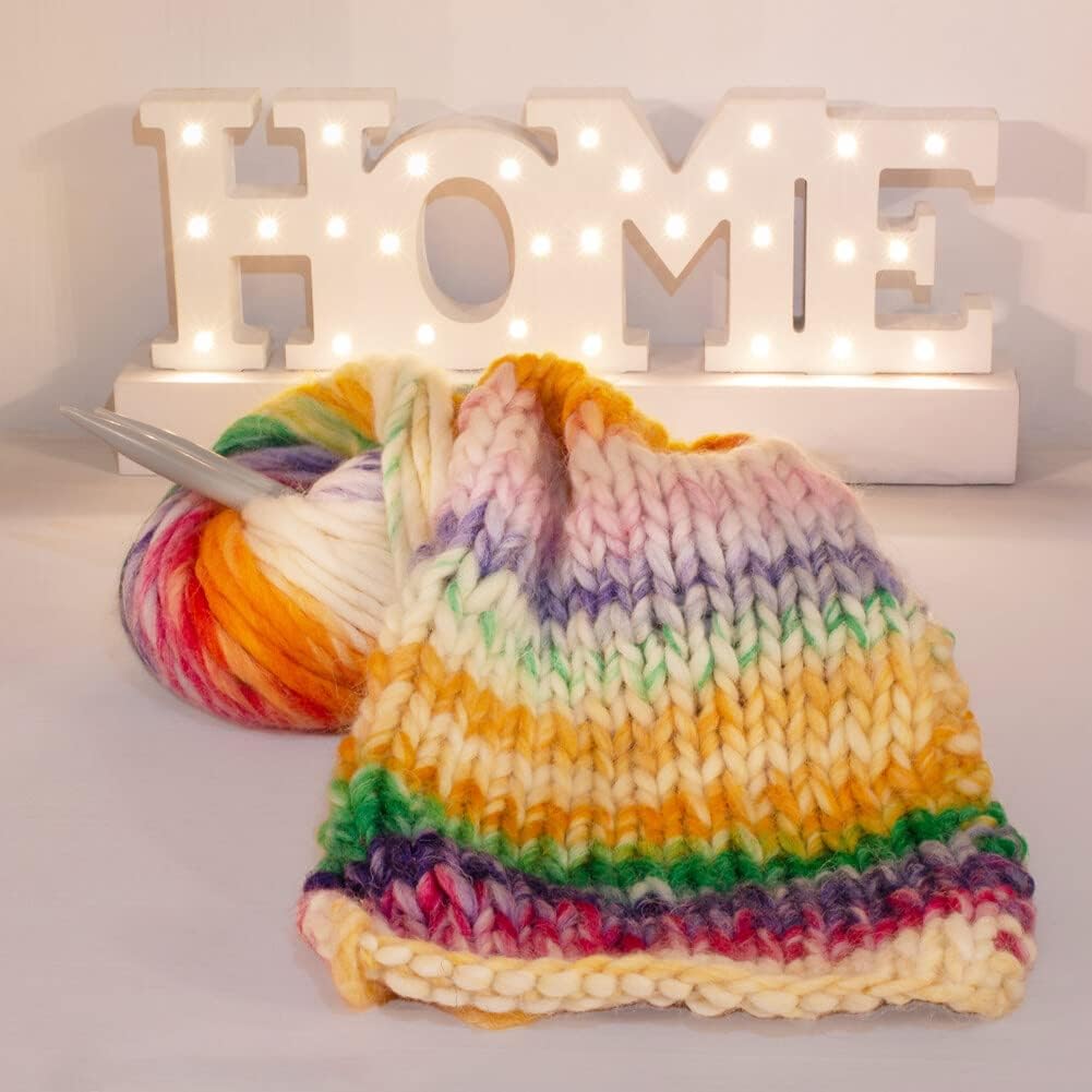 100% algodón multicolor degradado de lana de algodón arco iris suave hilo de algodón cálido 3.53 oz hilo de pastel de gasa de algodón caliente DIY