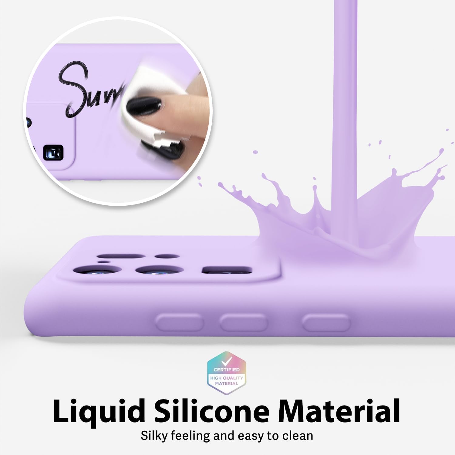 oakxco Funda para teléfono Samsung Galaxy S20 Ultra de silicona líquida, bonita funda delgada y delgada de goma suave de TPU para mujeres y niñas,