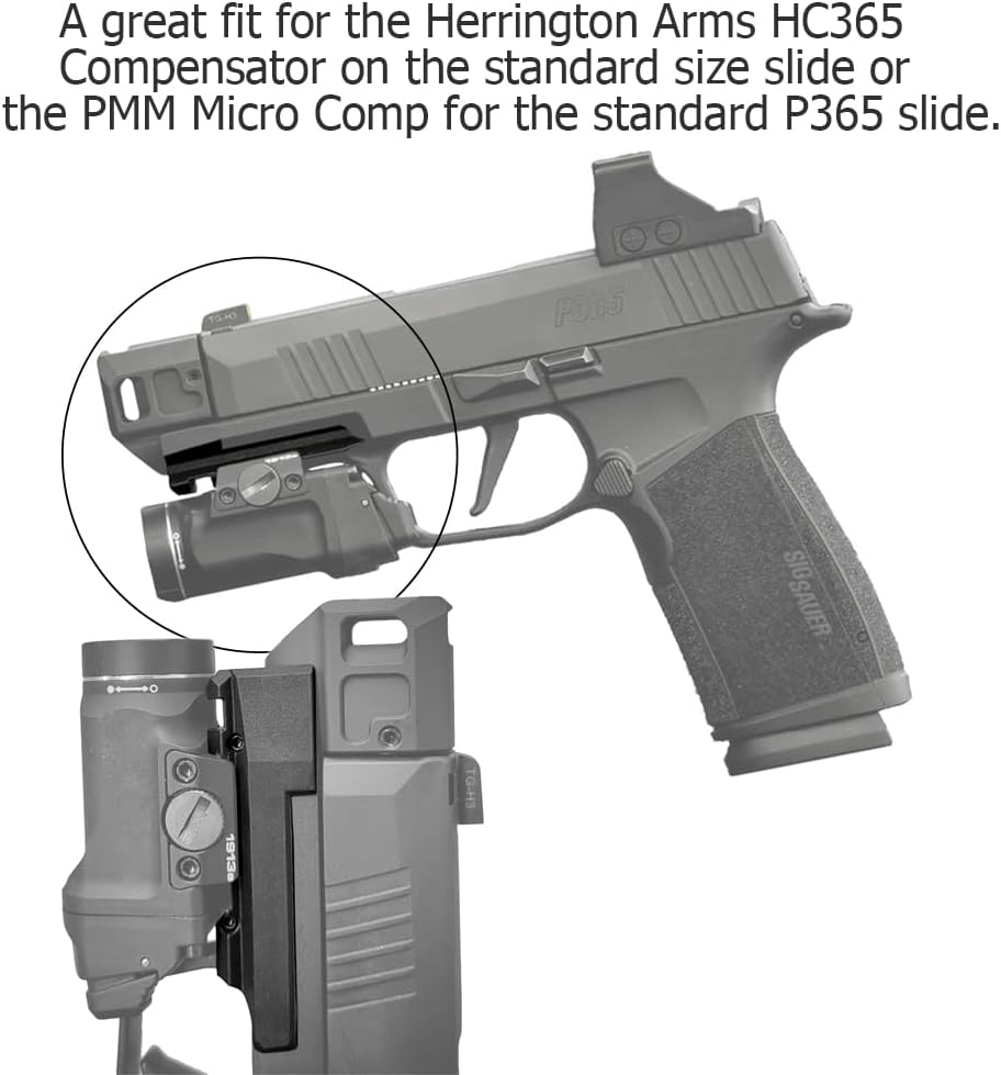 Zzhununt Adaptador de riel de aplicación Sig P365XL Picatinny de 4 ranuras para Sig P365XL Wilson Combat P365 XL Negro
