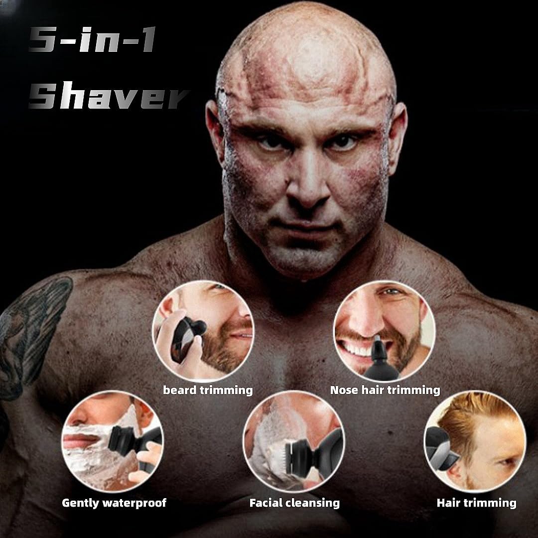 Afeitadoras de cabeza para hombres calvos, maquinilla de afeitar eléctrica multifunción para hombres, afeitadora de calavera para cabeza calva,
