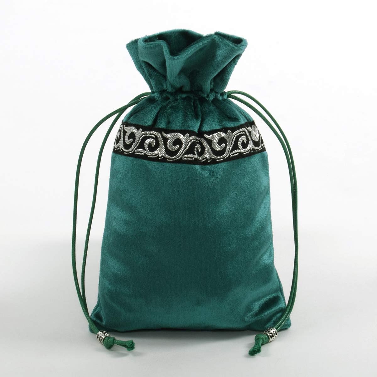 BLESSUME Mantel de tarot de altar adivinación Wicca terciopelo cuadrado con bolsa de tarot (verde)