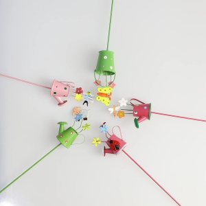 Paquete de 5 púas de metal para jardín de 10 pulgadas, estacas decorativas para plantas en maceta, regadera pequeña con estaca floral de animales, Paquete de 5 púas de metal para jardín de 10 pulgadas, estacas decorativas para plantas en maceta, regadera pequeña con estaca floral de animales,