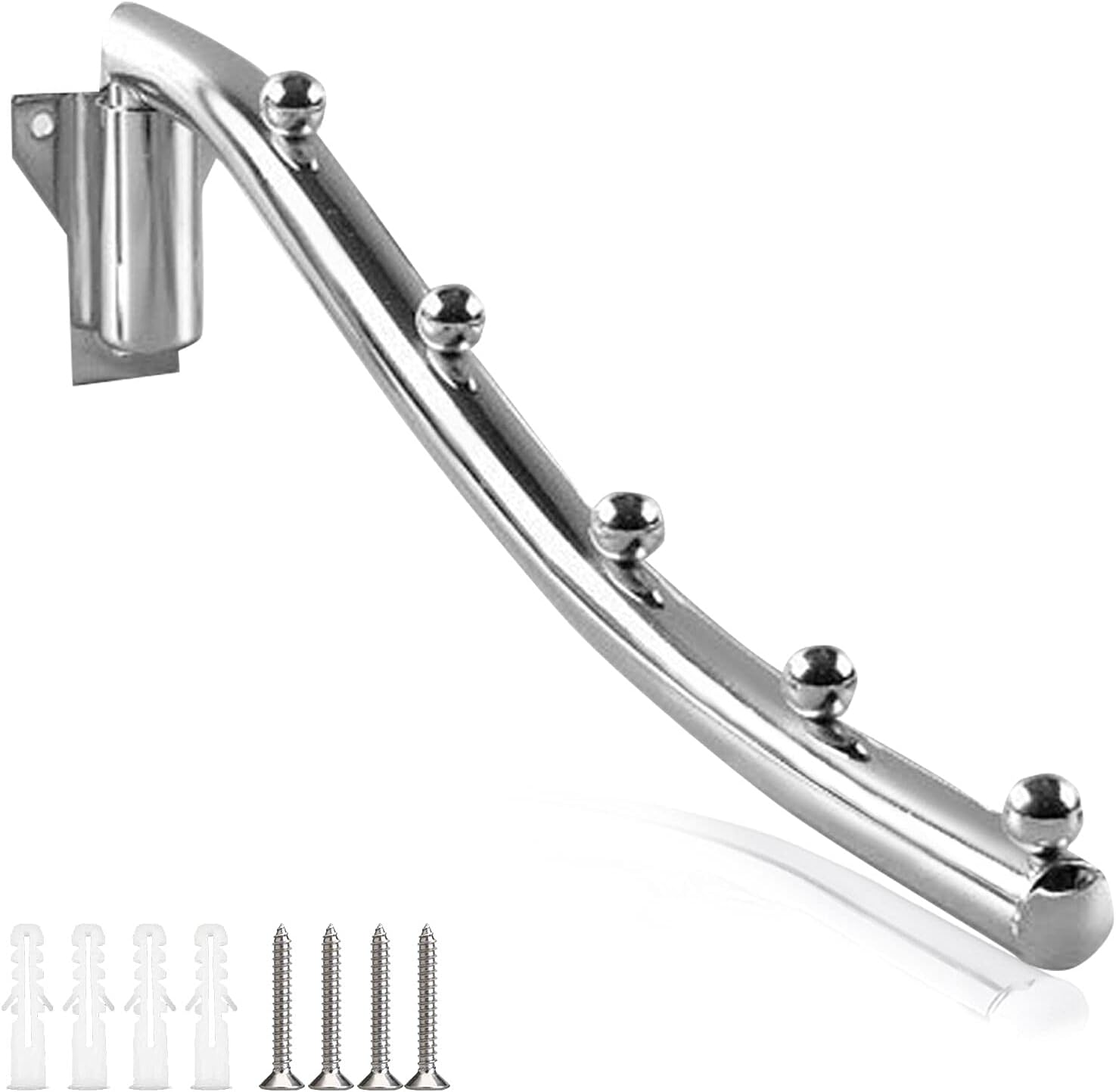 Perchero plegable para colgar ropa en la pared, perchero plegable de acero inoxidable con soporte para brazo oscilante, riel colgante de ropa