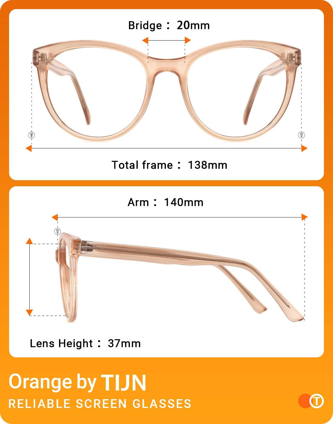 TIJN Gafas de luz azul de gran tamaño para mujeres y hombres, marco grande, antifatiga ocular, transparentes, para computadora, juegos, bloqueador
