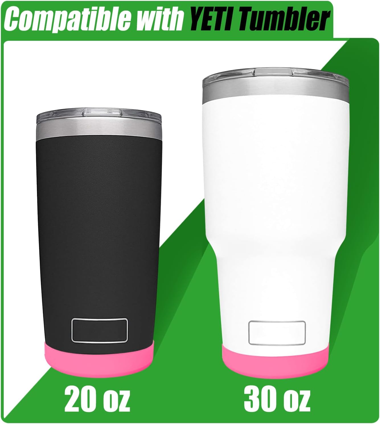 Funda para maletero más segura para vaso YETI de 20 onzas, 30 onzas, protección inferior de silicona y menos ruido para taza de café, accesorios de