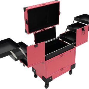 2 en 1 estuche de almacenamiento de viaje cosmético, Rosa, Moderno 2 en 1 estuche de almacenamiento de viaje cosmético, Rosa, Moderno