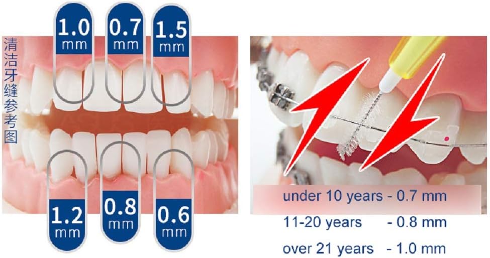 20 unidsset 0.024 in-0.059 in en forma de L cepillando sus dientes cepillo cepillo alambre