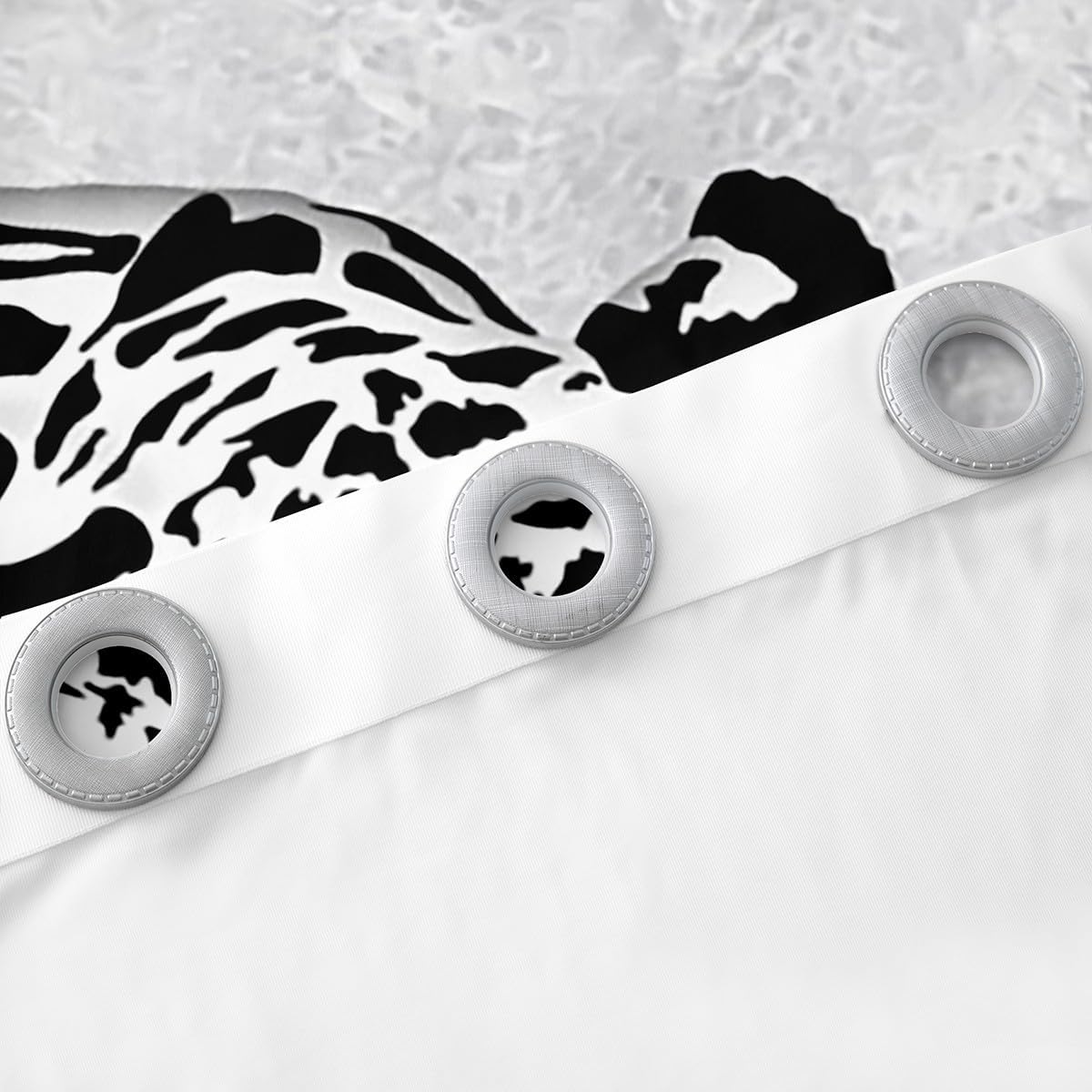Cortina de ventana con estampado de leopardo y guepardo, para niños y niñas, cortinas de tacón de rosas moradas, cortinas de moda para mujeres,